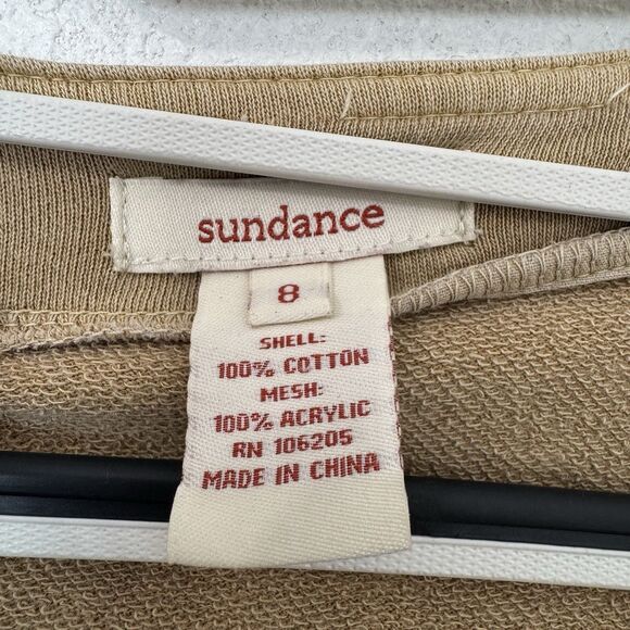 Sundance Zip Jacket Size‎ 8 Tan Boho Asymmetrical Embroidered Floral Festival - Picture 2 of 5